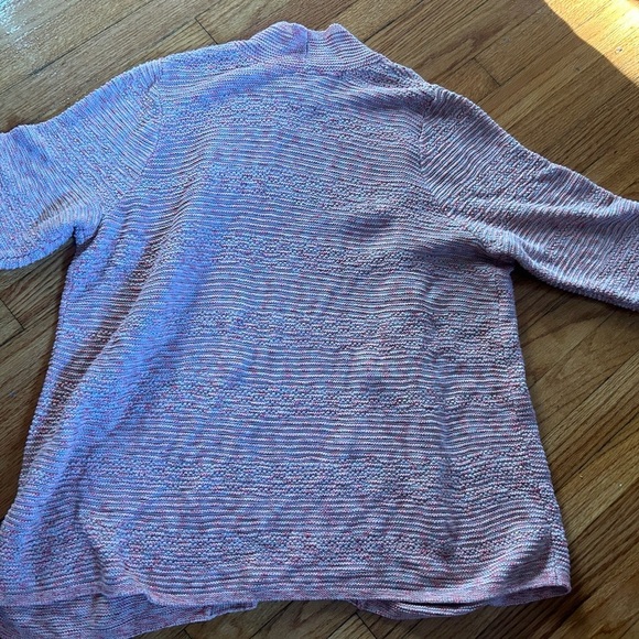 Catherines Open Front Cardigan Sweater Womens Plus Size 1X Pink Short Sleeve - Picture 6 of 8
